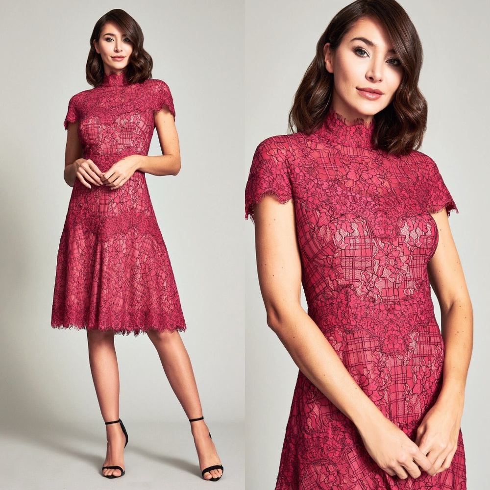 Tadashi  weiss mock neck lace dress FINAL PRICE NO OFFERS